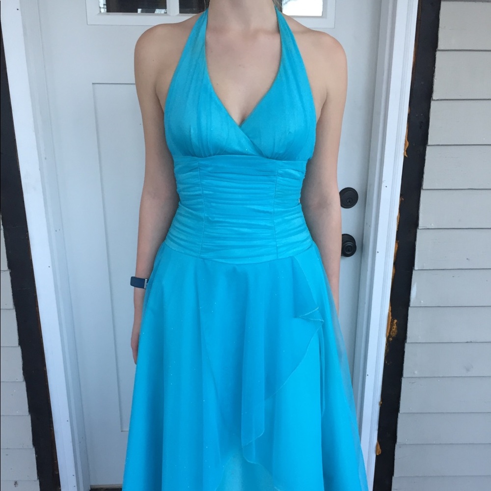 Blue Formal Midi Dress
